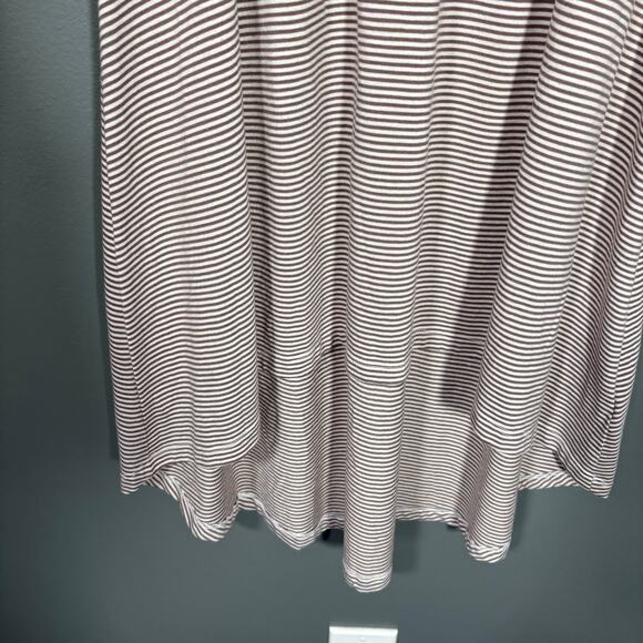 Papaya Women's Brown & White Striped High Low Sundress - Size Medium - Casual - Picture 4 of 7